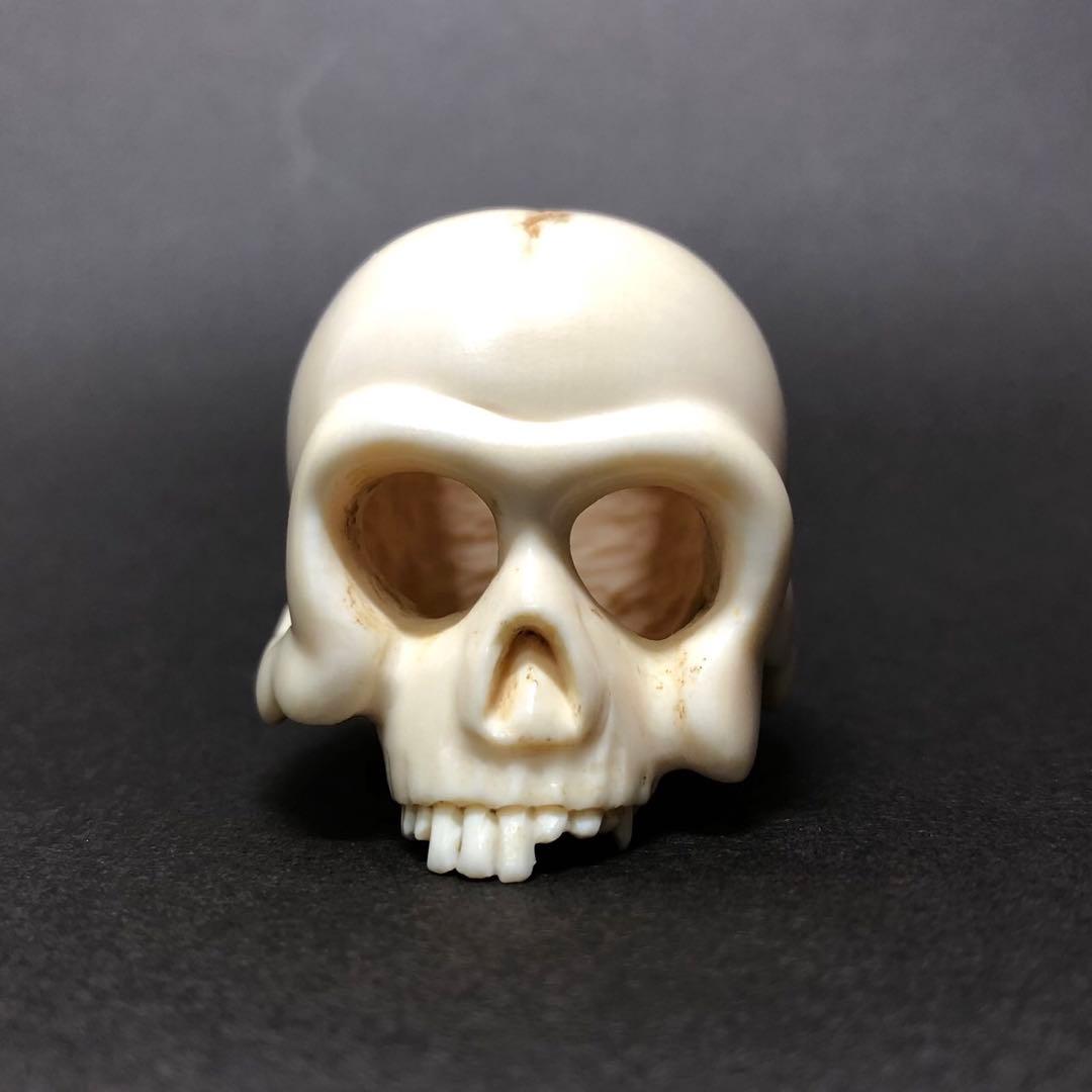 アンティーク　根付　髑髏　銘入り　骨董品