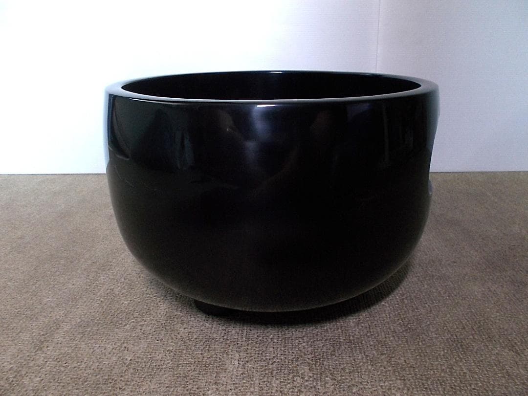 良品 茶道具 山本崇雲 真塗 眉風炉 土風炉 紙箱入り 送料込み