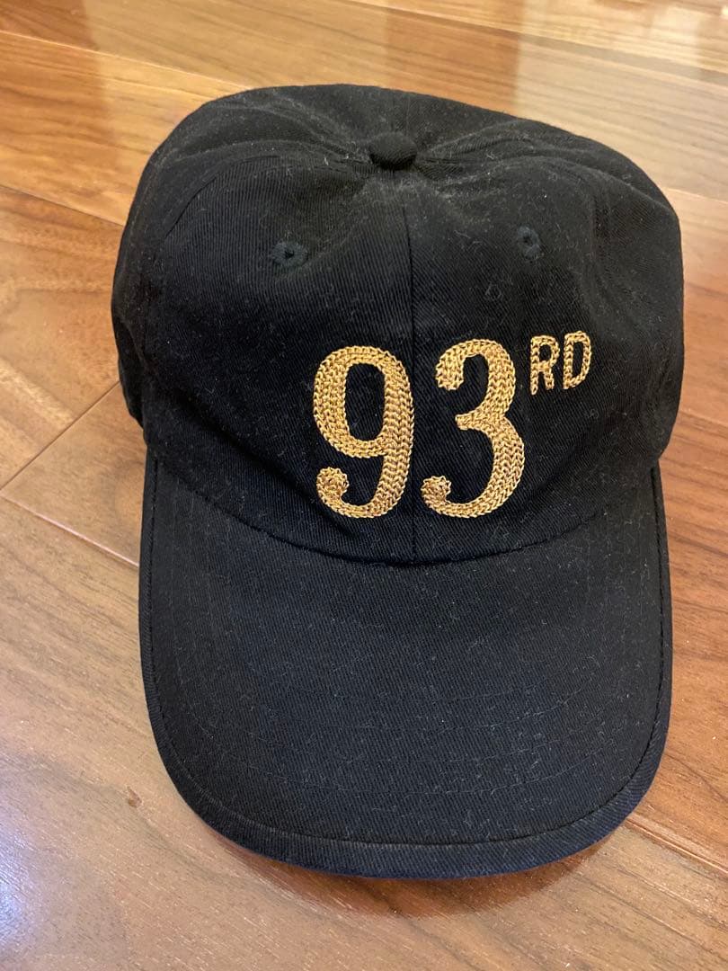 RRL キャップ　93RD刺繍(黄色)入りブラックキャップ