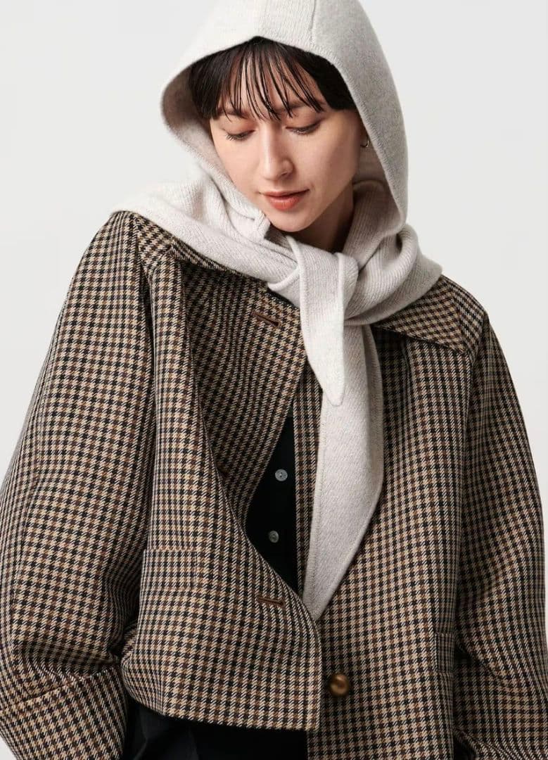 united arrows ユナイテッドアローズ　ニットフードストール