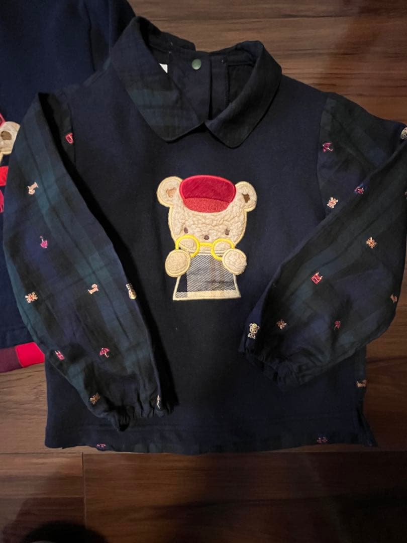 美品 familiar クマ刺繍 トレーナー 100センチ 2セット