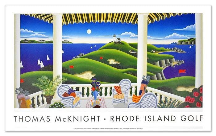 額装済/ロードアイランドゴルフ/トーマス マックナイト/ポスター/インテリア