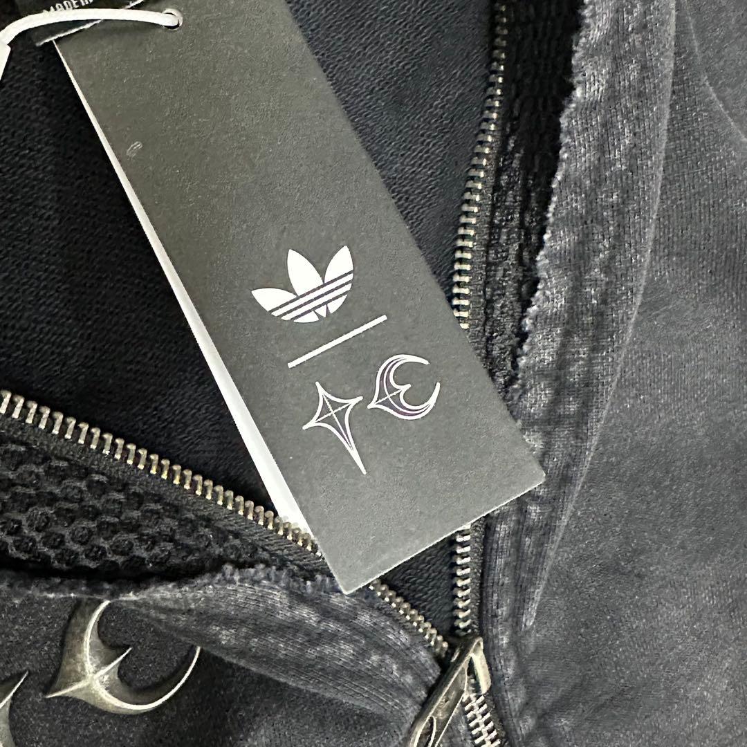 Thug club × adidas zipup パーカー 黒