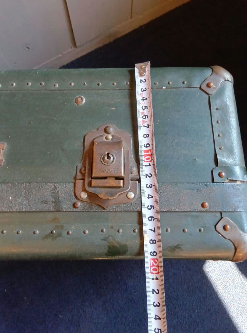 緑色　トランク　ヴィンテージ　レトロ　昭和