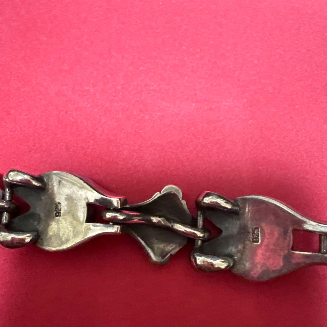 シルバー925 オニキス ブレスレット 90g vintage 重量級