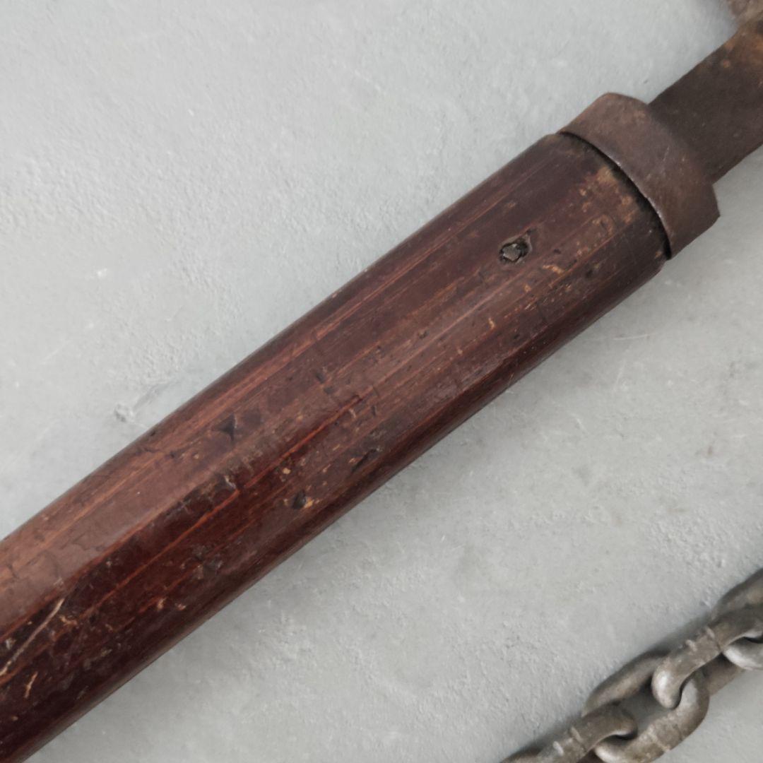 忍者武具 鉄製 鎖鎌 忍具 時代物 万力鎖 分銅鎖 くさりがま 古武術 武器