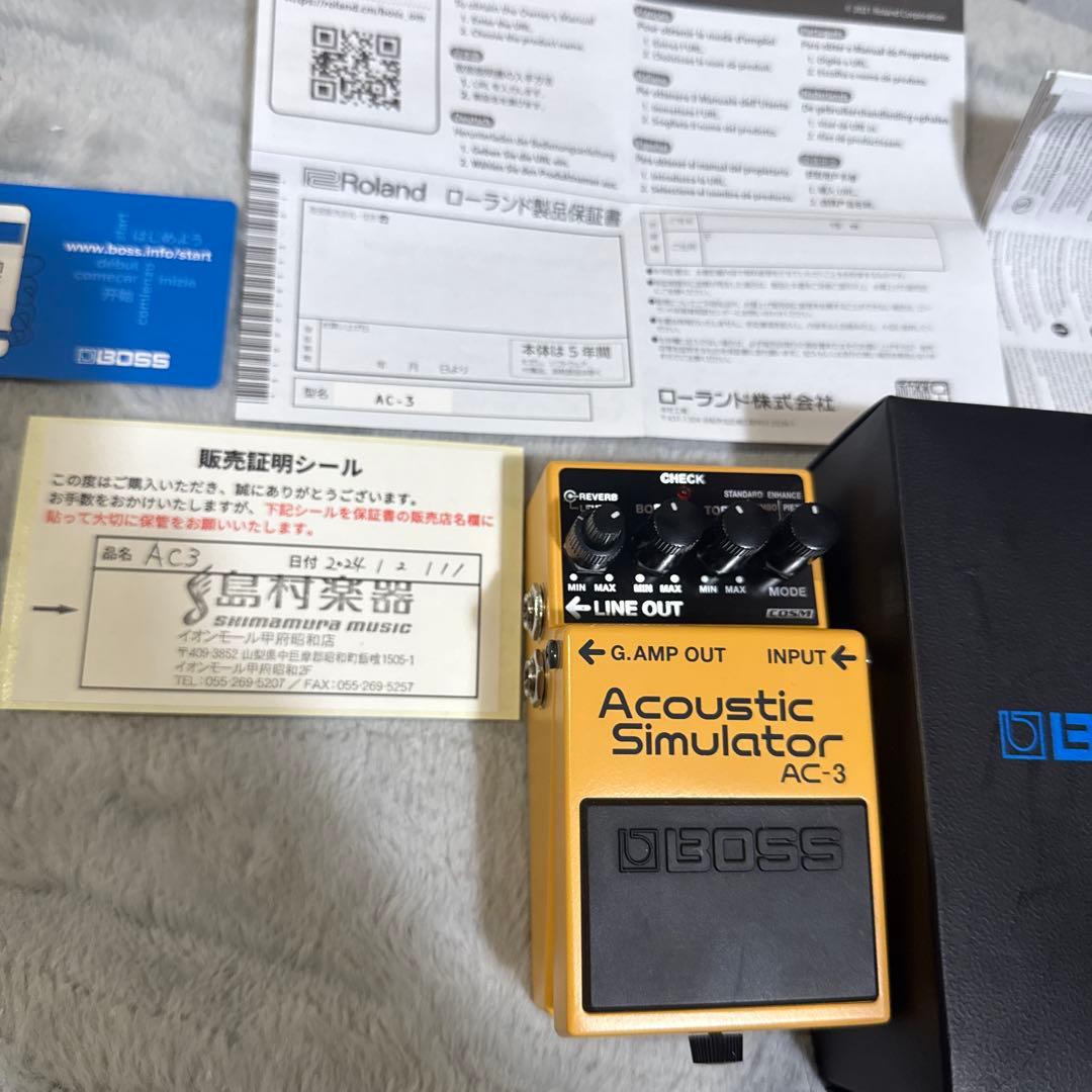 【新品同様】 BOSS Acoustic Simulator AC-3