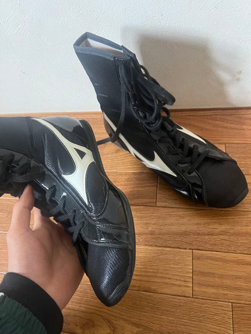 Mizuno ボクシングシューズ ハイカット ブラック/ホワイト