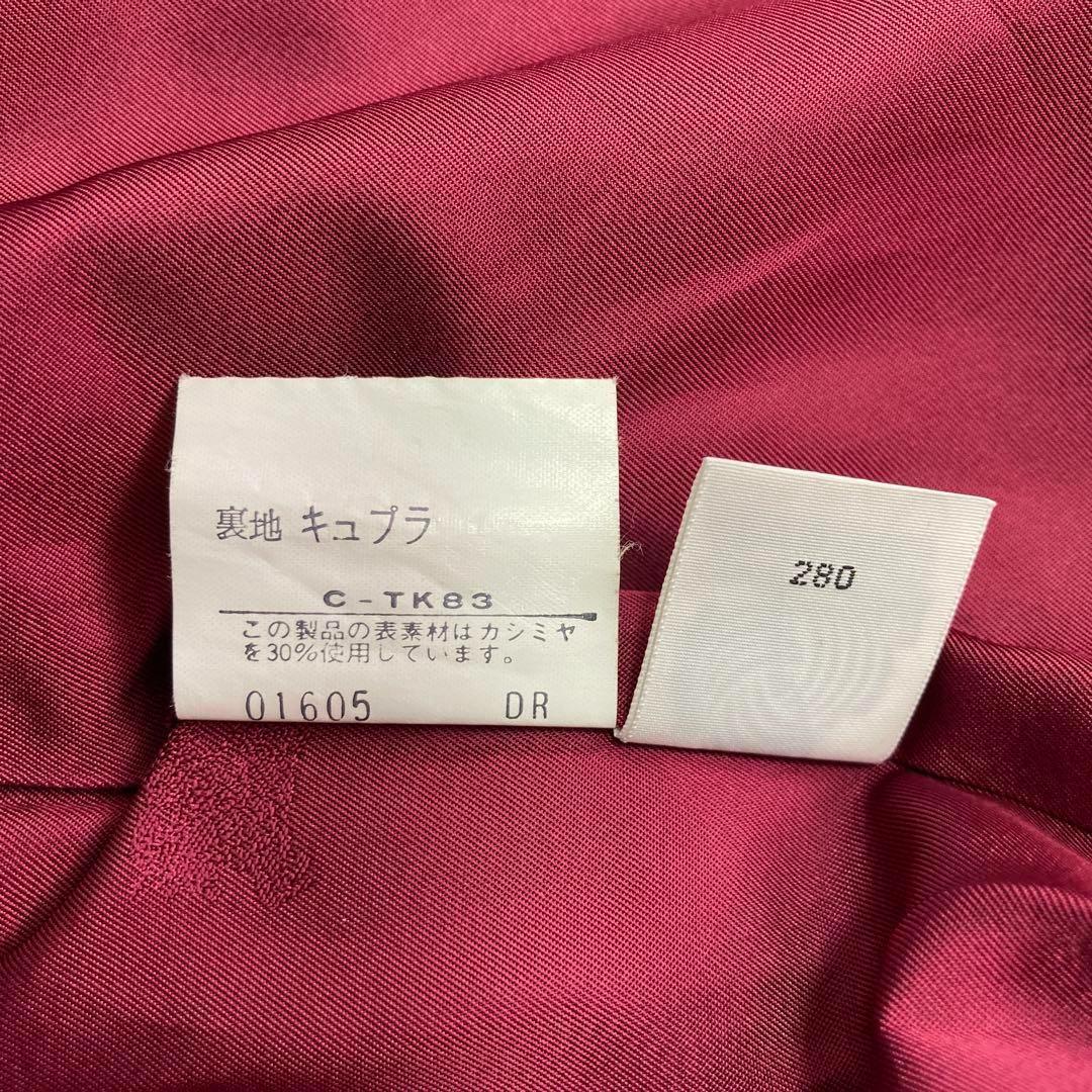 【美品✨】バーバリーズ カシミヤ 真紅 チェスターコート ダブル 裏地ロゴ