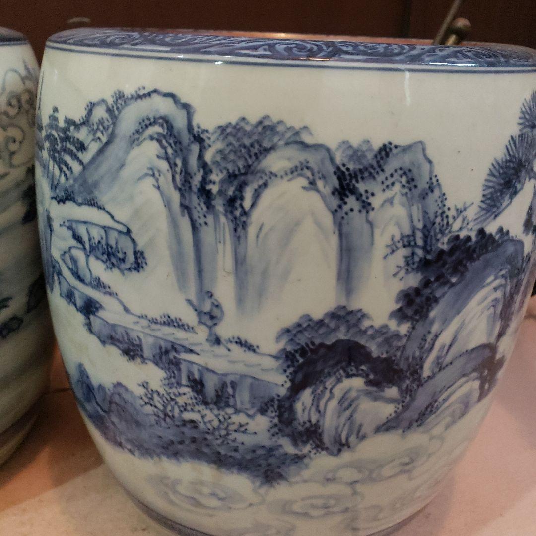 火鉢対二個セット