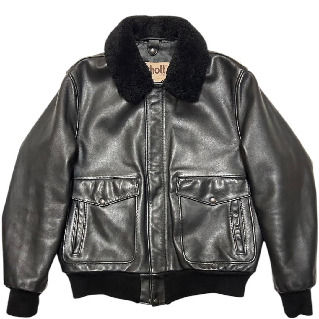 ジャケット・アウター Supreme 16FW Leather A-2 Fight Jacket M