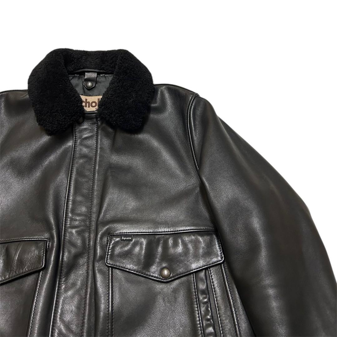 ジャケット・アウター Supreme 16FW Leather A-2 Fight Jacket M