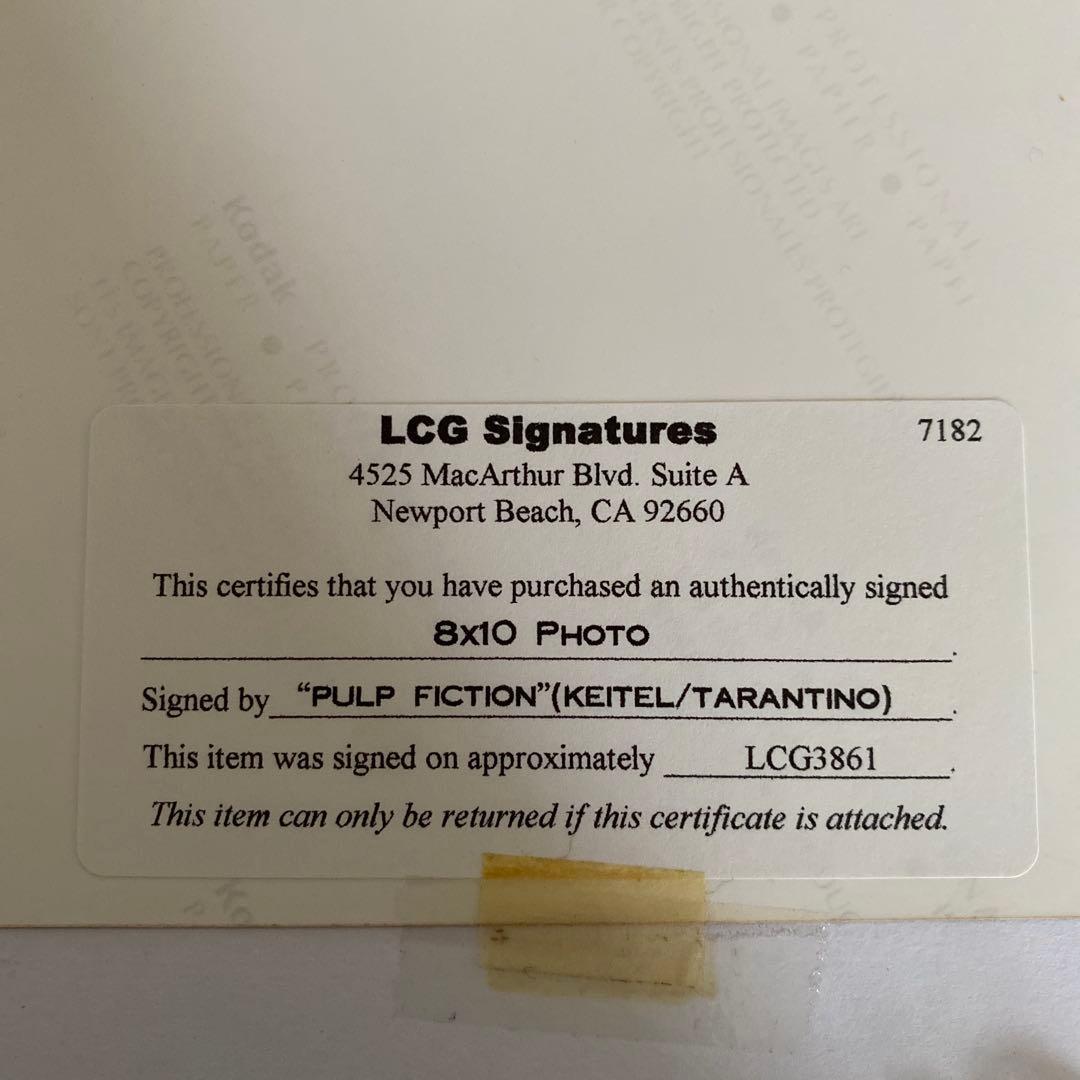 パルプフィクション　タランティーノ　ハーヴェイカイテル　サインフォト