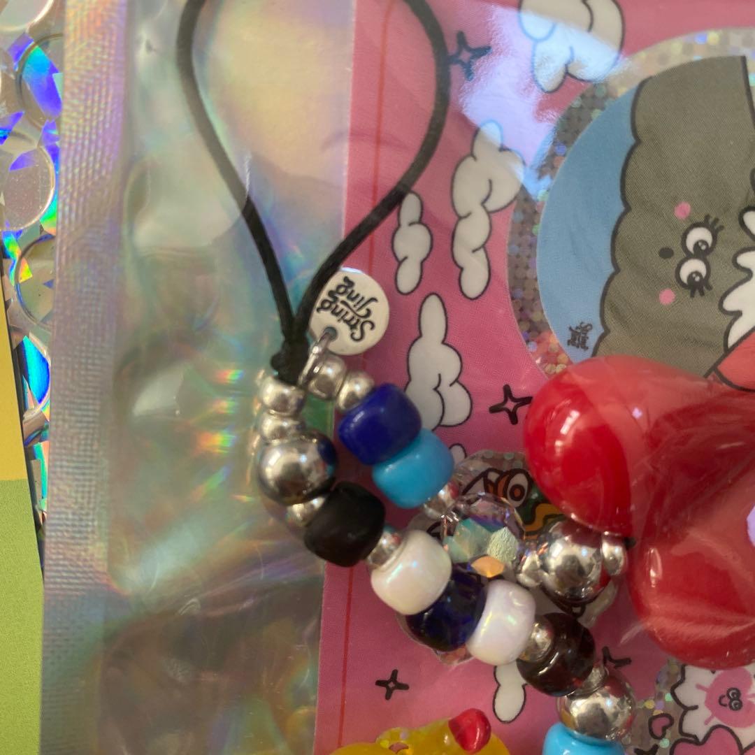 stringting アヒルとビッグハートのストラップ