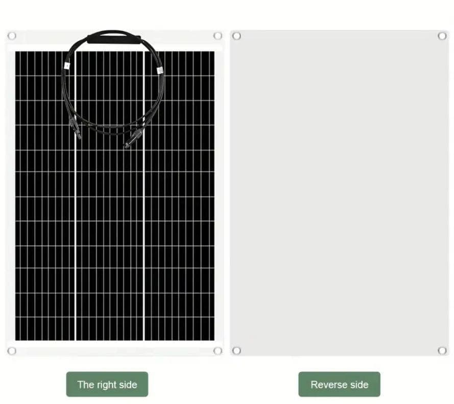 1103 曲がる! 100W2枚で200W ソーラーパネルキット コントローラー