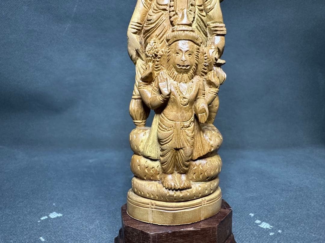 白檀　インド　木彫り　仏教美術　仏像 骨董 木像アンティーク　魔除け　お守り