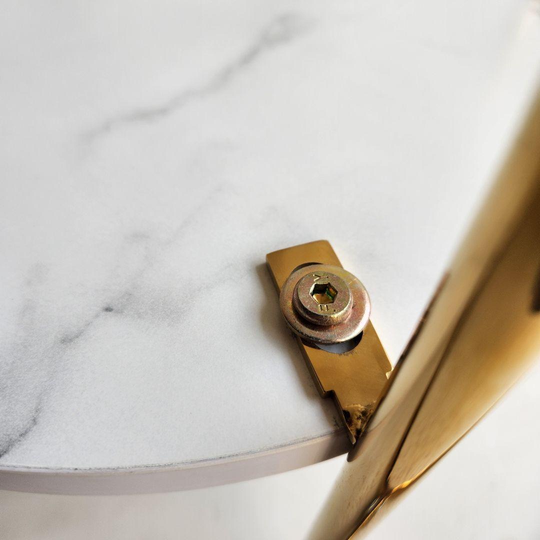 francfranc レガートコーヒーテーブル ゴールド×マーブル S