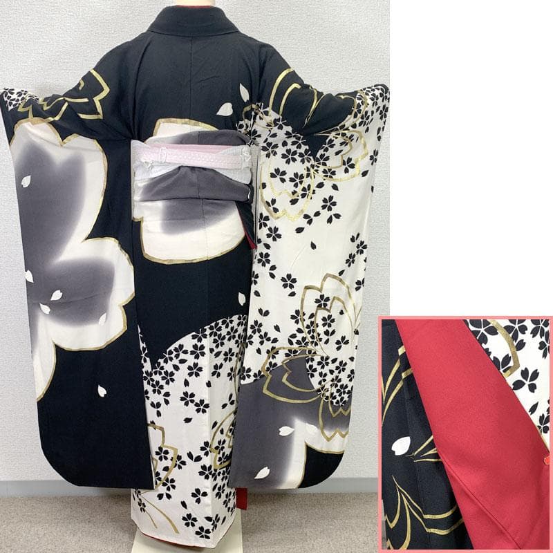 512z11☆大北捷一 振袖 モダン 金彩 モノトーン 落款作家物☆成人式結婚式