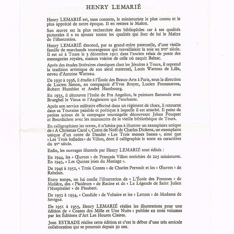 フランス　ヘンリー・リマリー　版画　114/600　5枚セット　V　R8330