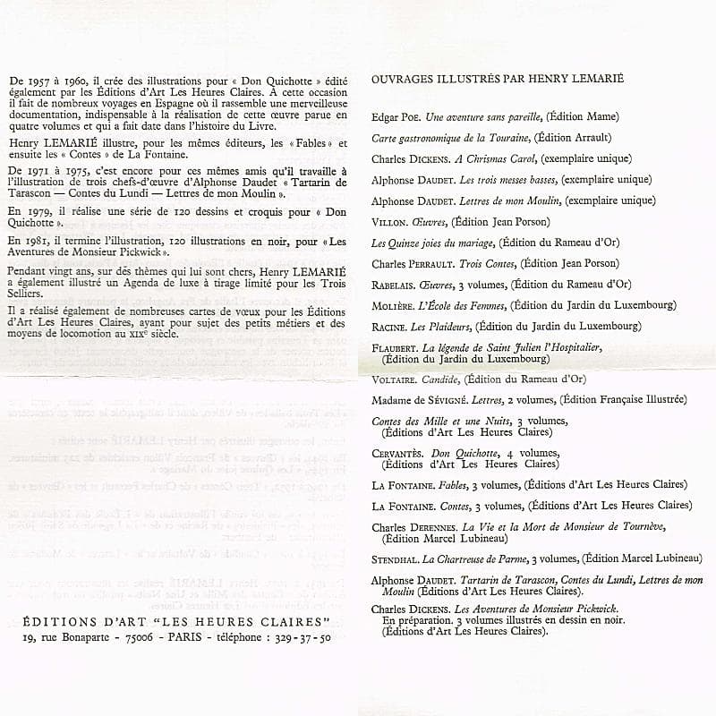 フランス　ヘンリー・リマリー　版画　114/600　5枚セット　V　R8330