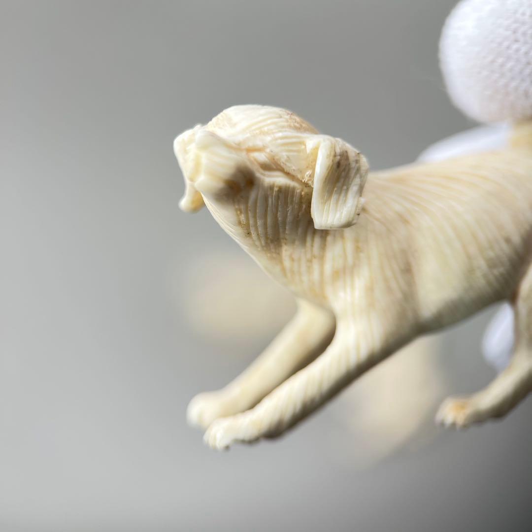 犬の彫刻 3体セット彫刻極上根付天然素材アンティーク骨董飾り物古美術置物細密細工