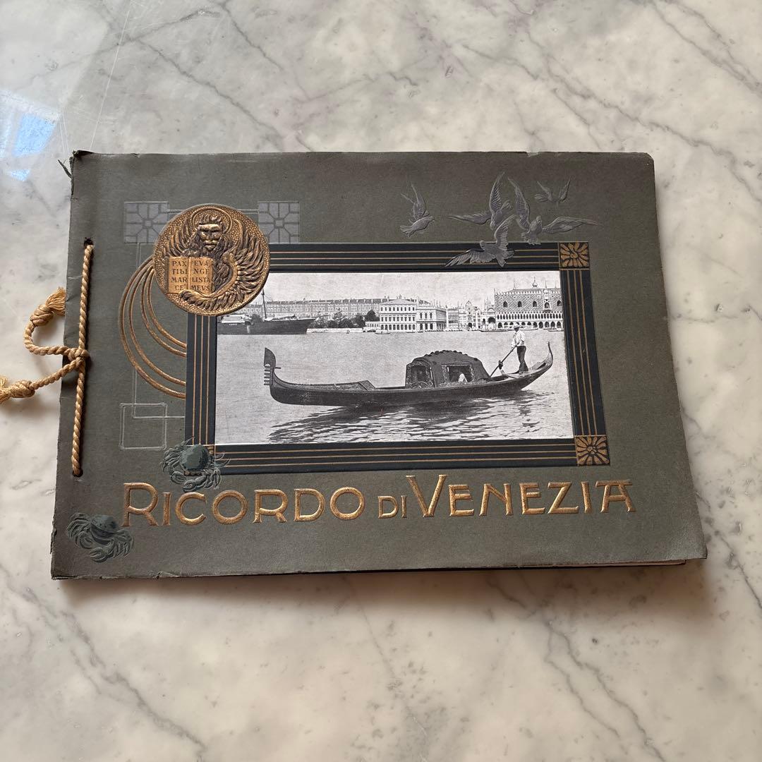 イタリア　アンティーク　ヴィンテージ　フォトアルバム　写真集　ヴェネツィア
