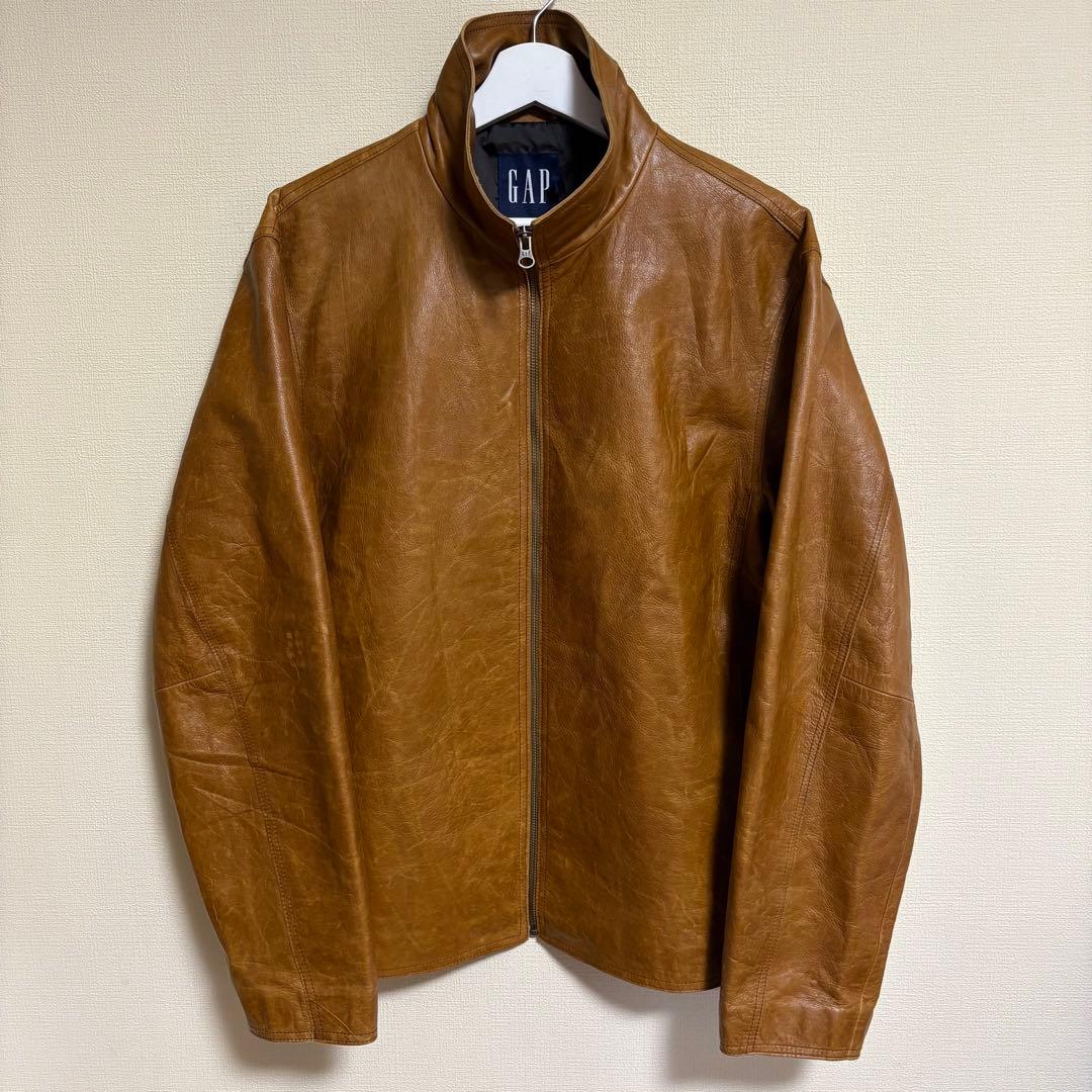Old Gap レザージャケット キャメル シングル ライダース