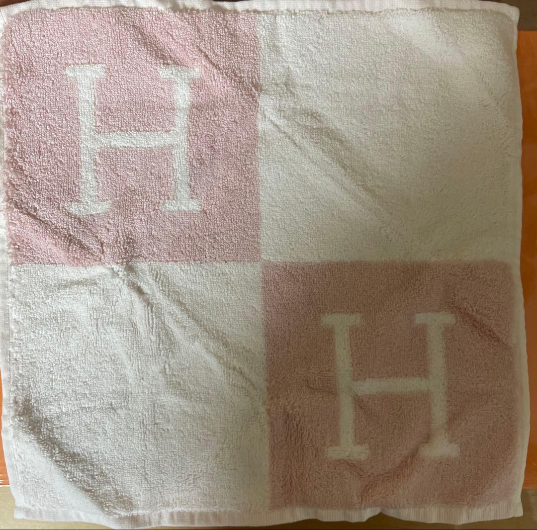 HERMES Hロゴ タオルハンカチ 2枚セット
