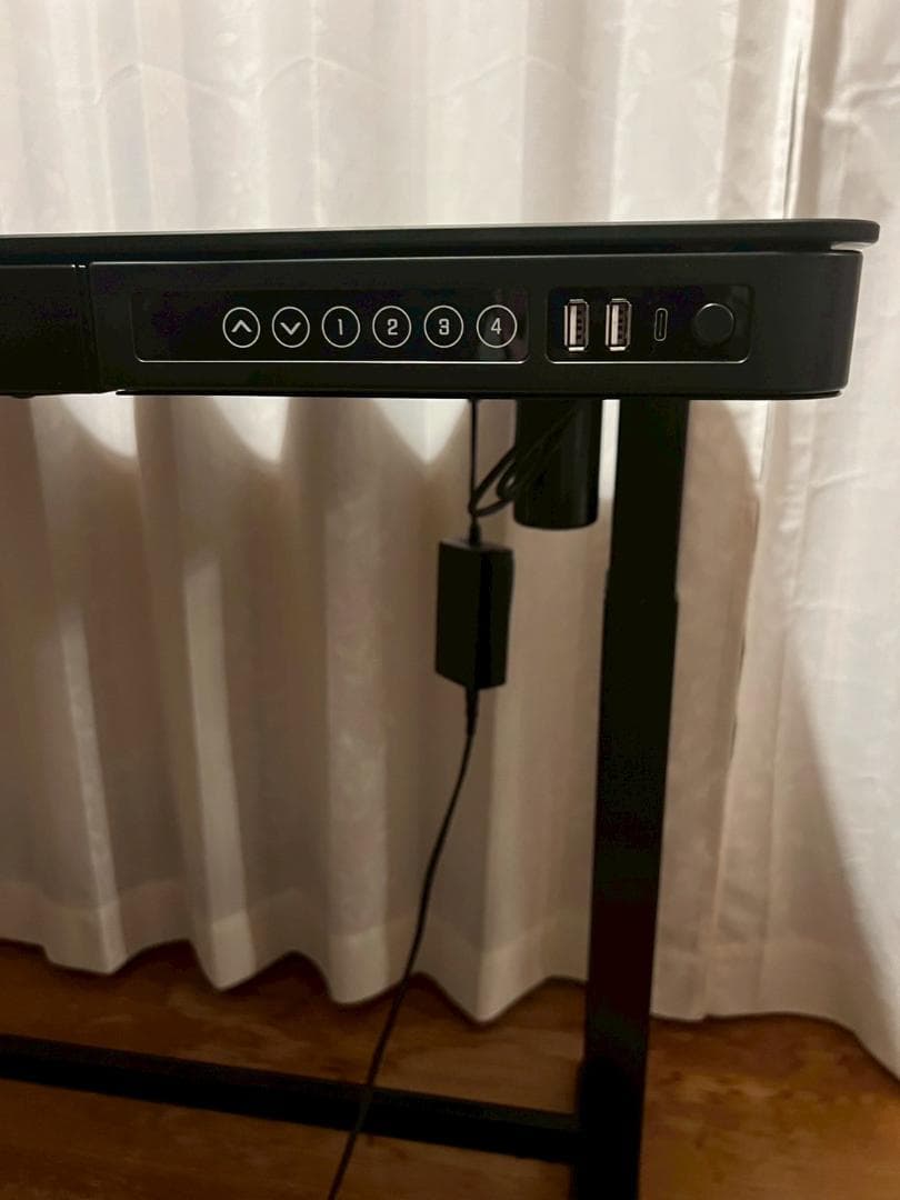 フレキシスポット スタンディングデスク 電動式 昇降デスク 机　パソコンデスク黒