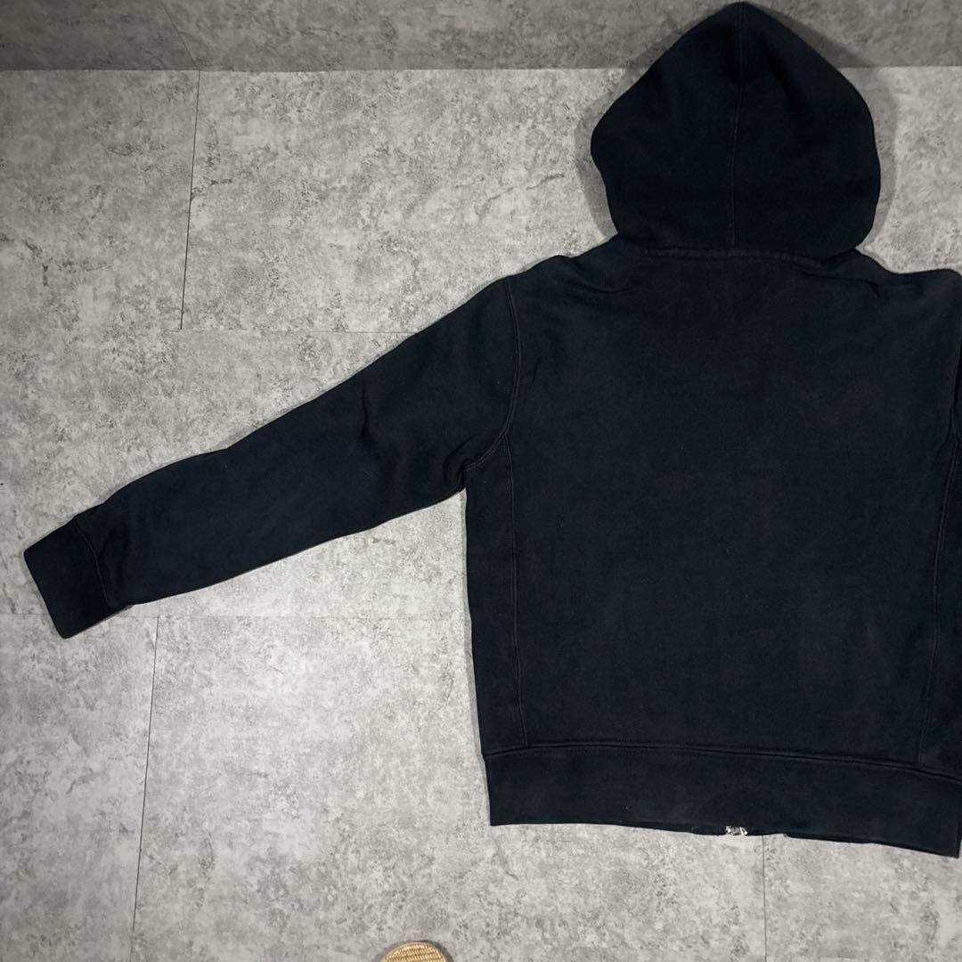 ポロ ラルフローレン UNISEX ビッグポニー ジップパーカー 黒 裏チェック