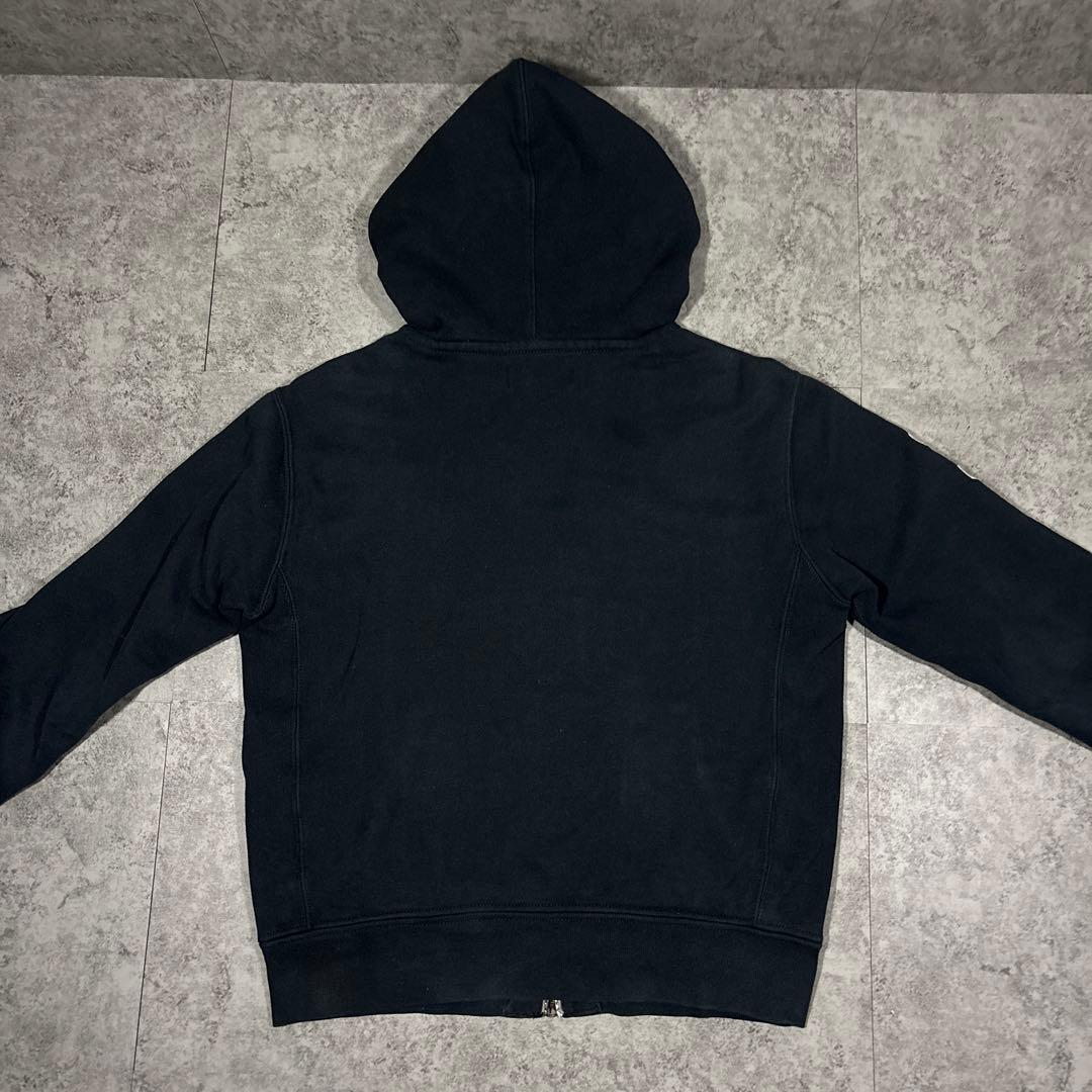 ポロ ラルフローレン UNISEX ビッグポニー ジップパーカー 黒 裏チェック