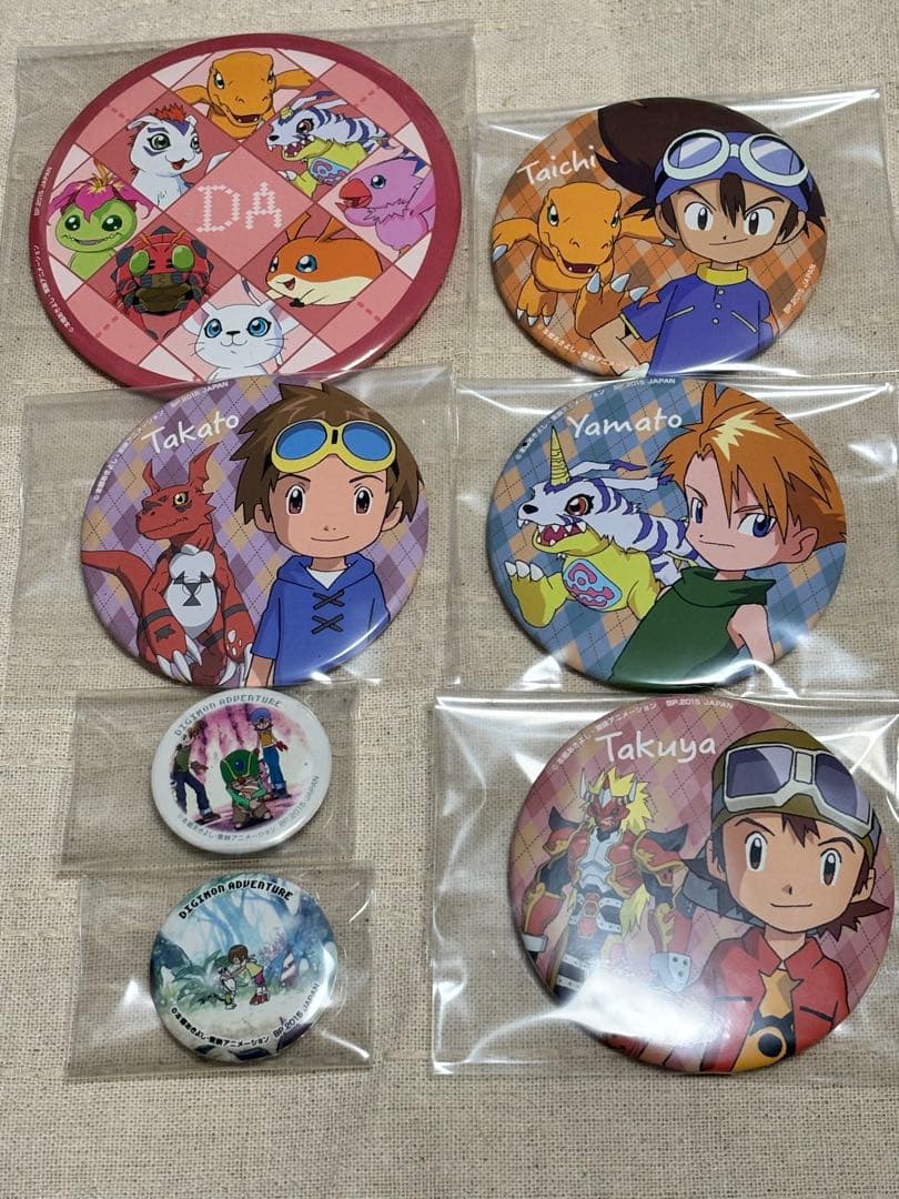 d*2様 デジモン デジモンアドベンチャー くじ 缶バッジ ミニ