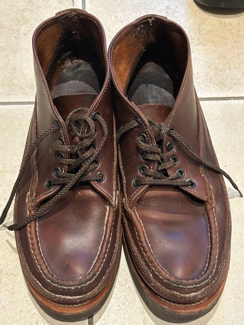 ラッセルモカシン スポーティングクレーチャッカ クロムエクセル バーガンディ