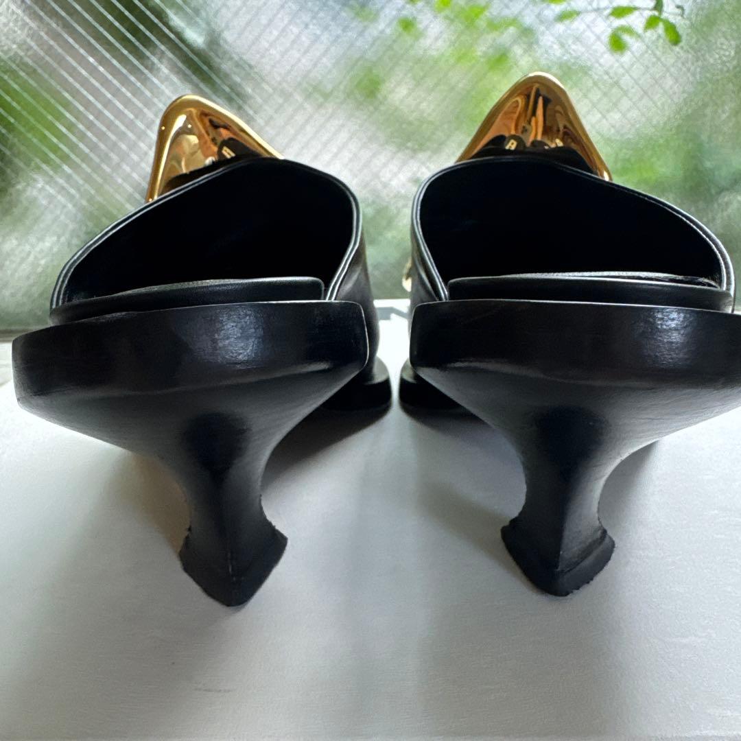 jil sander メタルミュール35 ポインティドトゥサンダル 保存袋付き