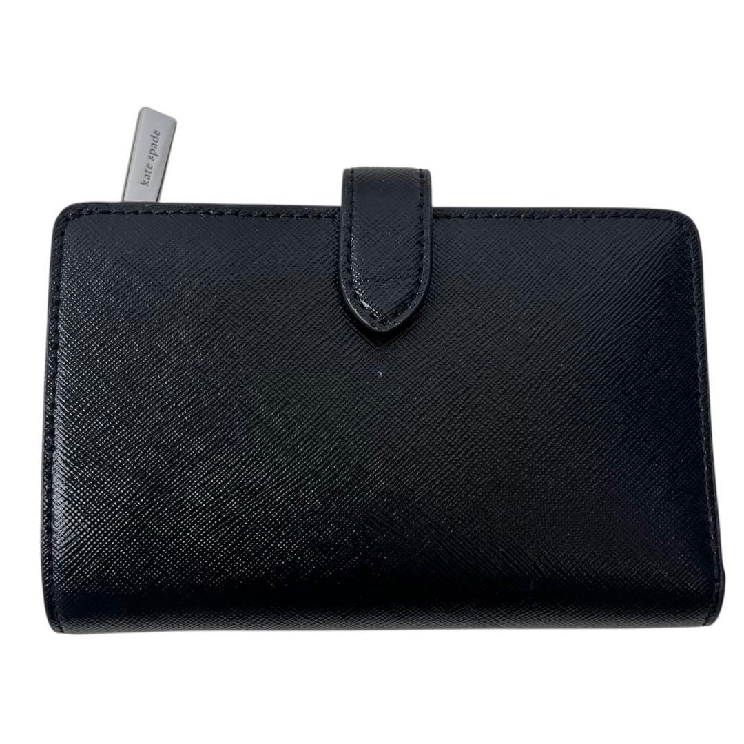 未使用品✨ kate spade ケイトスペード ビジュー コンパクト財布 黒