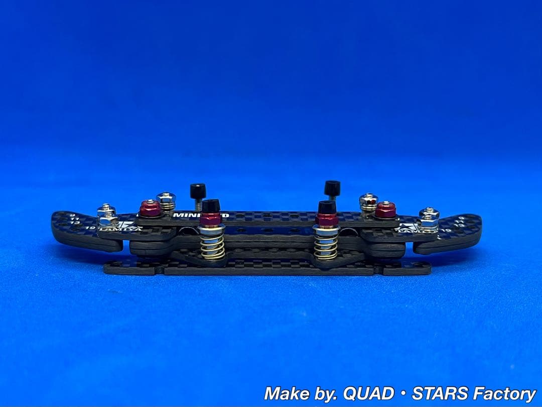 【ミニ四駆・MS用】2軸ATピボットバンパー＋段下げ3mm厚加工【レッド】