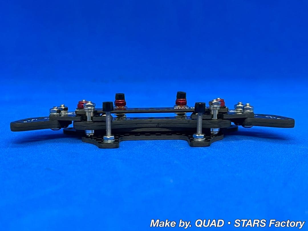 【ミニ四駆・MS用】2軸ATピボットバンパー＋段下げ3mm厚加工【レッド】