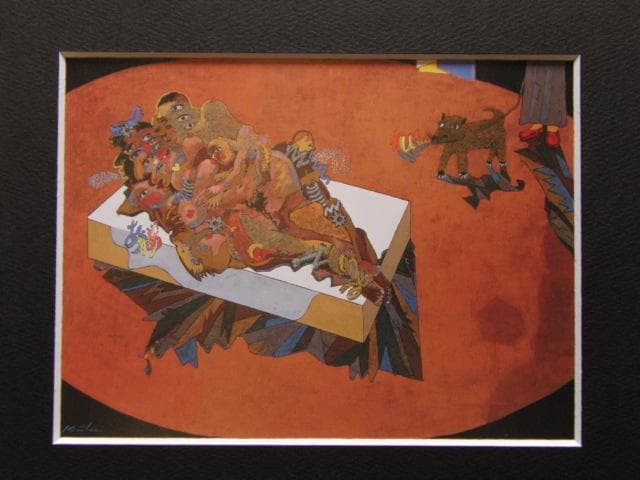 絹谷幸二、Noi　ami amo、希少な額装用画集より、新品高級額装付