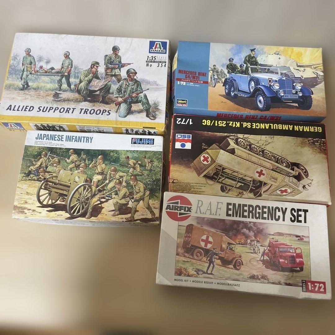 コレクター放出！絶版二戰歩兵と救護車モデル 価値高いセット. Ln109