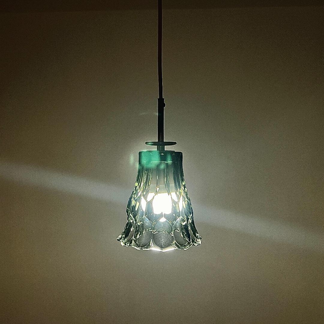 ペンダントランプ ドイツ製 カットグラス ミッドセンチュリー 北欧 照明器具