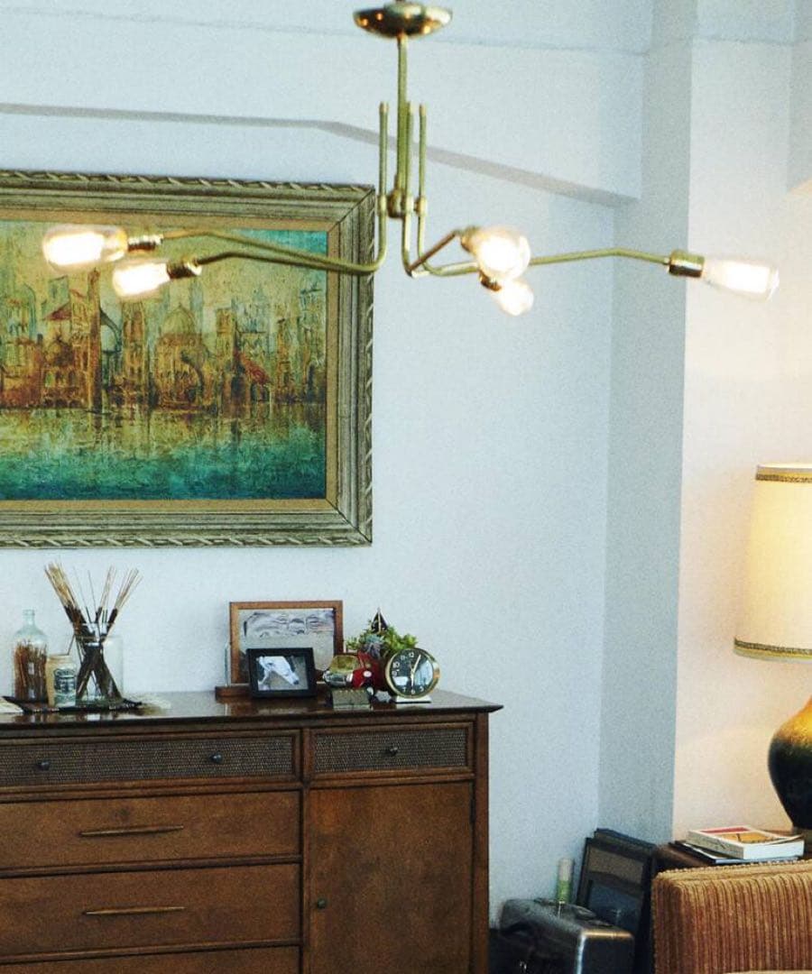 ナ*ブ様 SOLID BRASS LAMP MID LONG 5 ARM