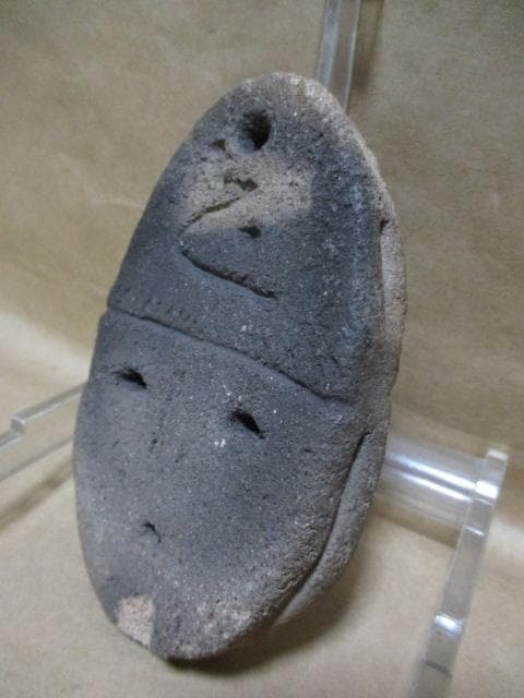 縄文土器　土面　貴重　箱付き　R99-1