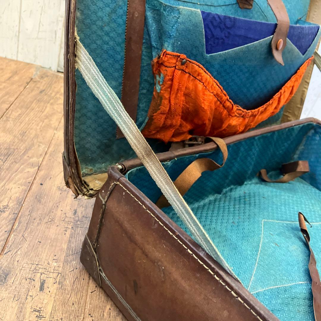 昭和レトロ アンティーク ヴィンテージ レザートランクケース スーツケース古道具