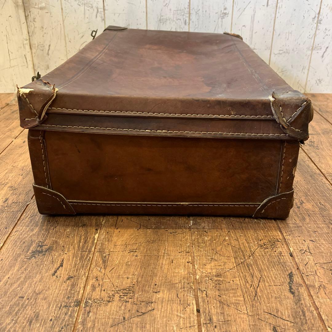 昭和レトロ アンティーク ヴィンテージ レザートランクケース スーツケース古道具