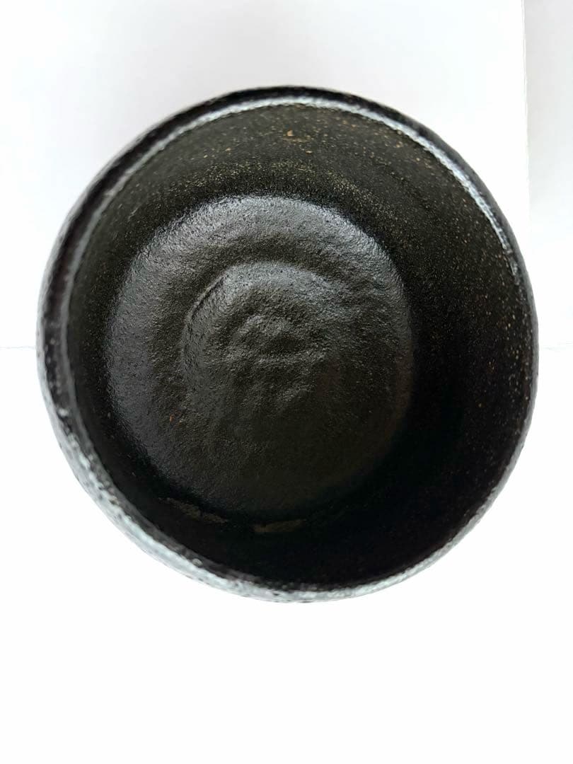 黒楽茶碗　長次郎写　かせ釉 　昭楽造