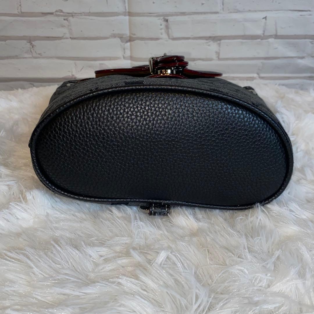 【新品・未使用】 COACH シグネチャー バケットバッグ 黒　ブラック