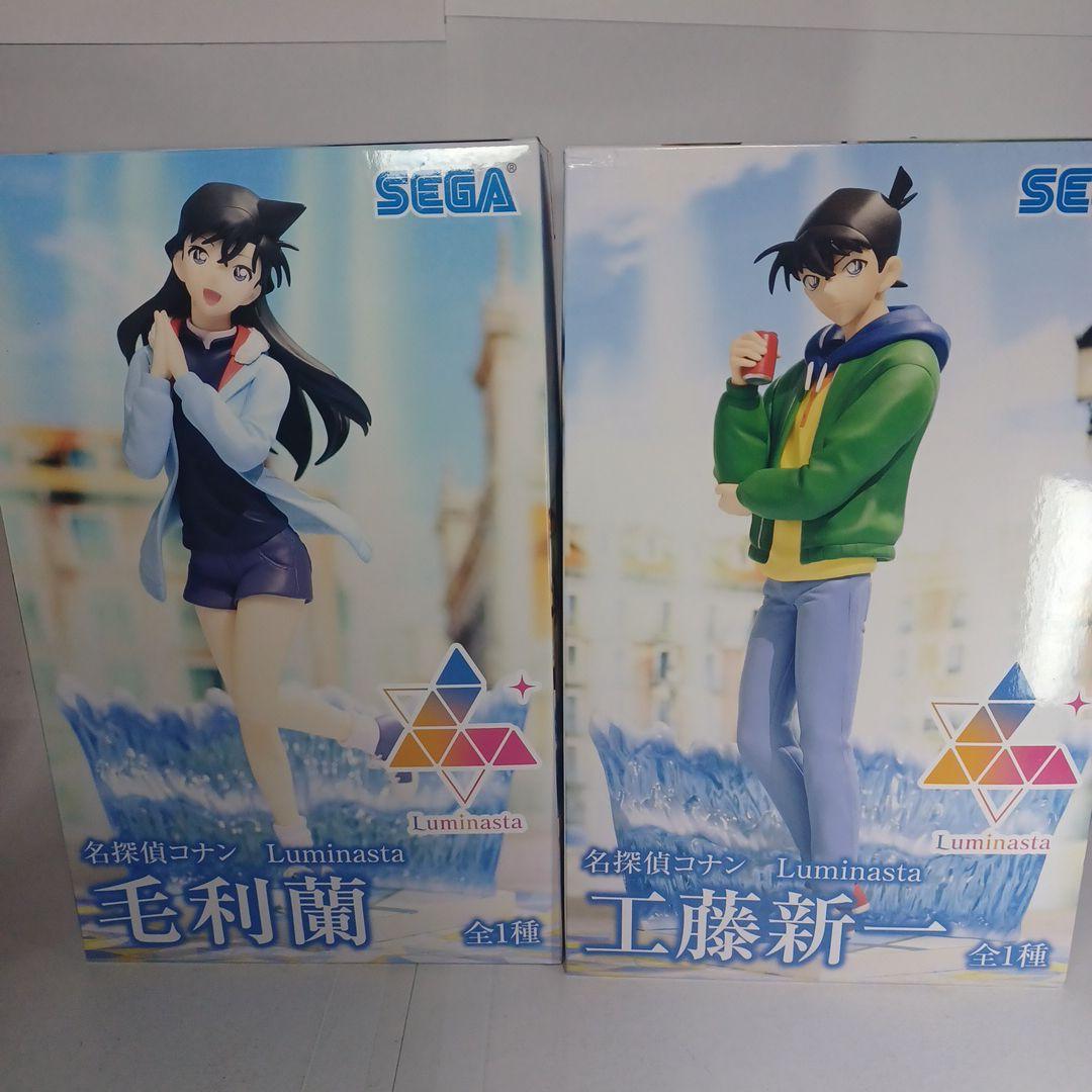 名探偵コナン　フィギュア　コナン　工藤新一　毛利蘭　プレミアム　サッカーボール