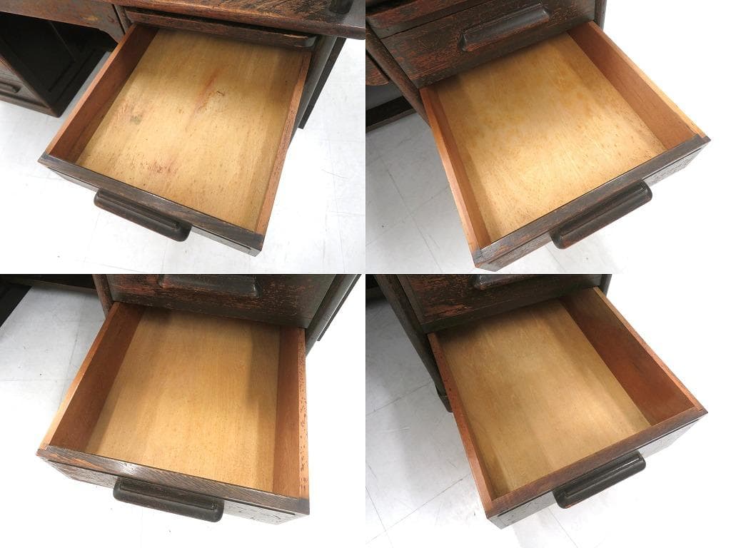 日本の古い　　書斎机　両袖机　和モダン　和製　アンティーク　店舗什器　カフェ