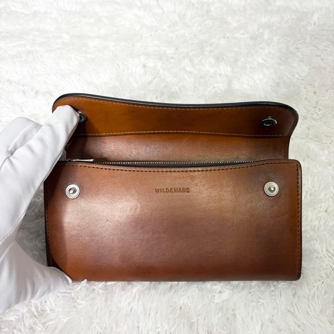 美品✨ワイルドスワンズWAVE ウェイブ フルグレインブライドル　財布