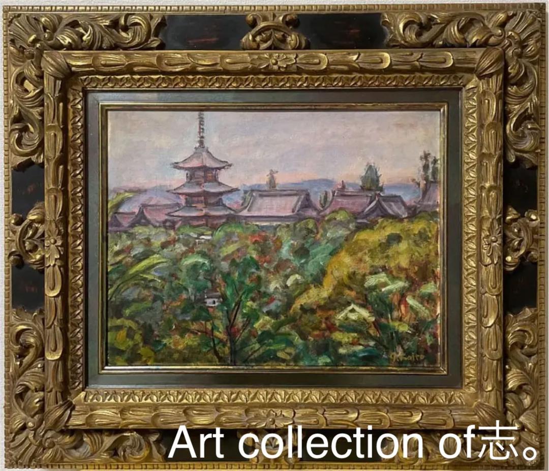 巨匠 小絲源太郎『山寺』油彩 カンヴァス F6 原画 真作保証 1点もの 鬼貴重